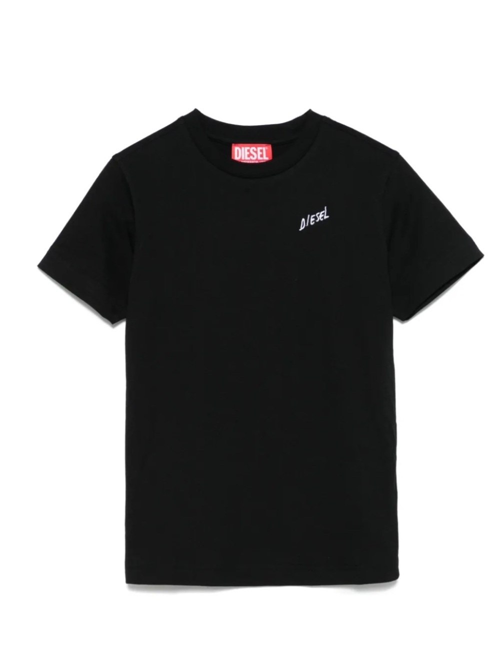 Diesel Logo Black Short Sleeve Cotton Tee/Boys Size 14